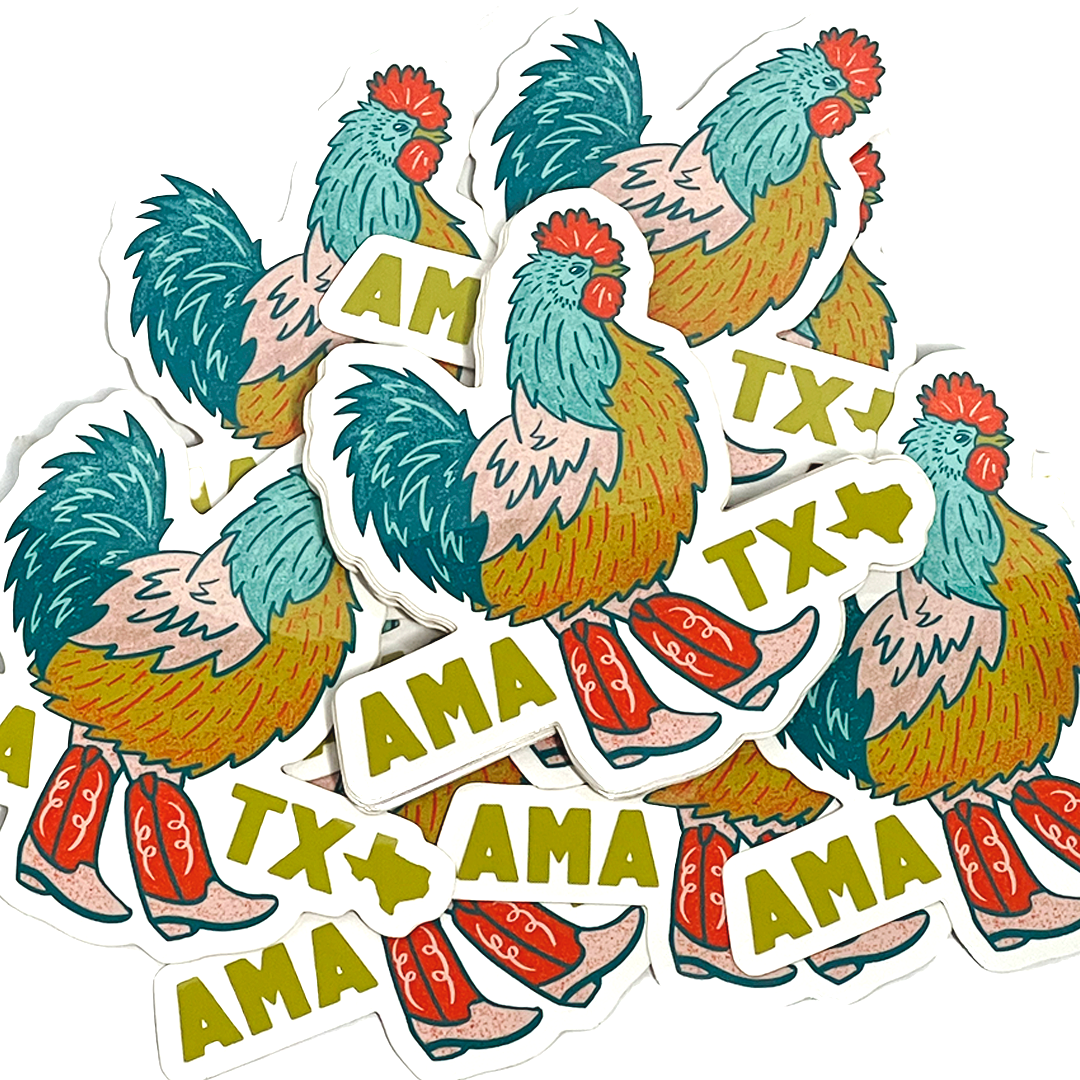 Chicken Boots Sticker